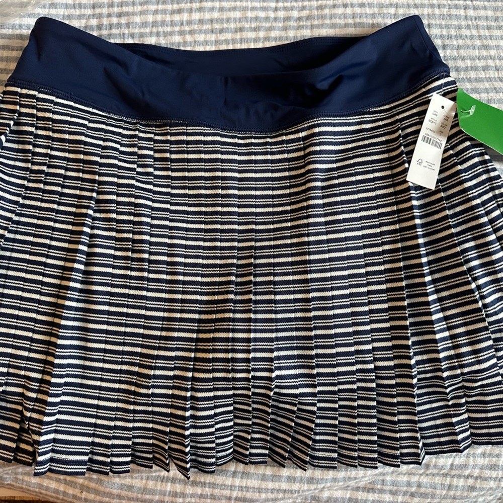 JCREW Skyler stripe tennis skirt